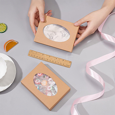 Foldable Creative Kraft Paper Box CON-WH0085-29A-1