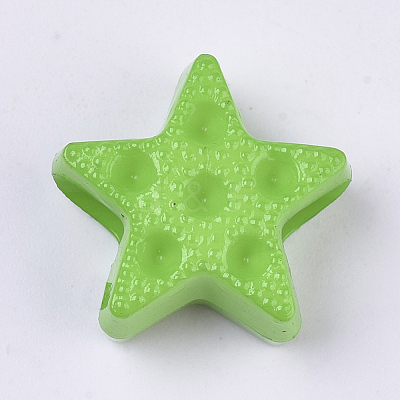 Opaque Acrylic Beads Rhinestone Settings SACR-N008-125-1