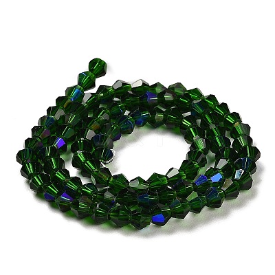 Transparent Electroplate Glass Beads Strands GLAA-F029-2mm-D25-1