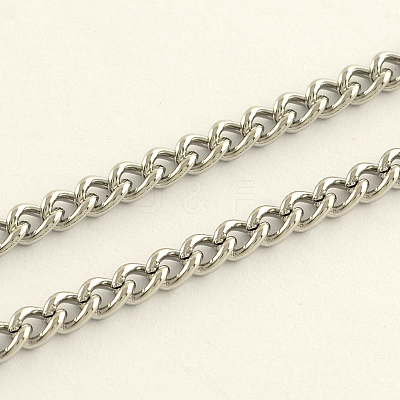 Tarnish Resistant 304 Stainless Steel Curb Chains CHS-Q001-20-100m-1