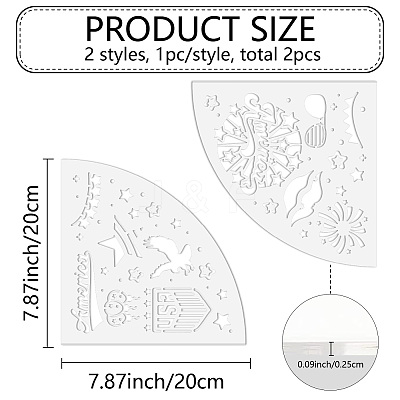 Acrylic Tie Dye Stencils Reusable Art Painting Template DIY-WH0429-003-1