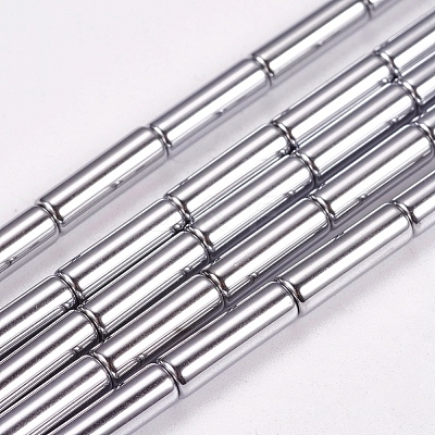 Non-magnetic Synthetic Hematite Beads Strands G-K022-3x14mm-08-1