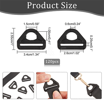 120Pcs Plastic Buckles FIND-NB0002-80-1