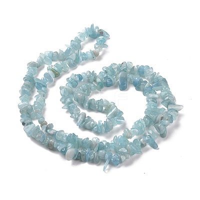 Natural Aquamarine Chips Beads Strands X-G-D0002-A02-1