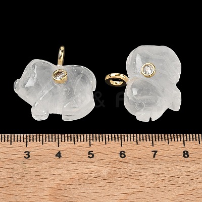 Natural Quartz Crystal Carved Pendants GG-CBA105B-03K-G-1