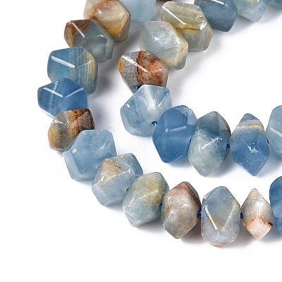 Natural Blue Calcite Beads Strands G-N327-05-29-1