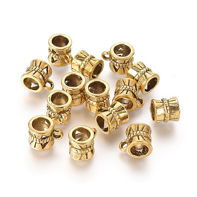 Tibetan Style Alloy Tube Bails LS-TIBE-30047-AG-RS-1