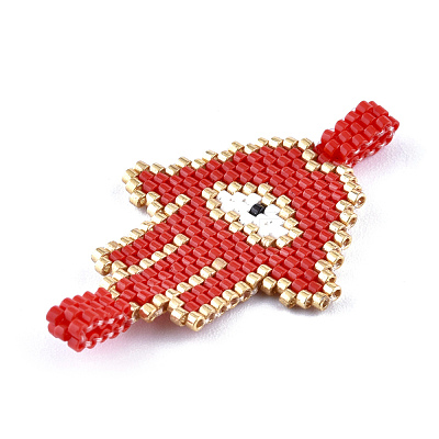 Handmade Seed Beads Links Connectors SEED-I012-07A-1