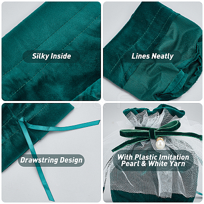 12Pcs Velvet Jewelry Drawstring Gift Bags TP-NB0001-30B-1