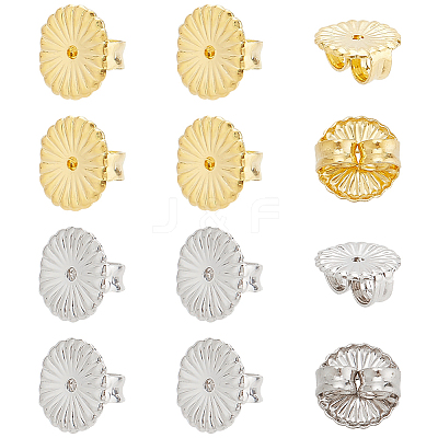 6 Pairs 2 Colors 925 Sterling Silver Friction Ear Nuts FIND-PH0018-22-1
