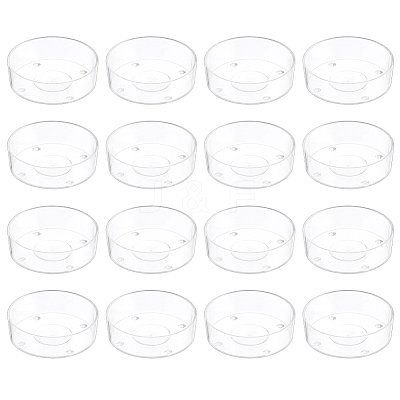 20Pcs Transparent Plastic Candle Holder AJEW-LP0001-04-1