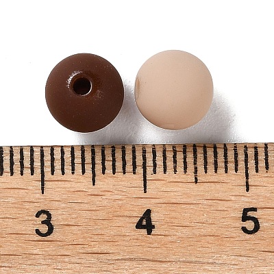 Rubberized Style Imitated Silicone Acrylic Beads MACR-D029-01F-1