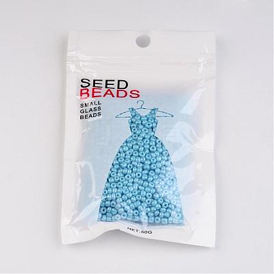 DIY Craft Beads 8/0 Opaque Colors Lustered Round Glass Seed Beads X-SEED-A012-3mm-123-1