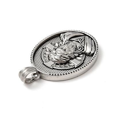 Tibetan Style 304 Stainless Steel Pendants STAS-G275-09AS-1