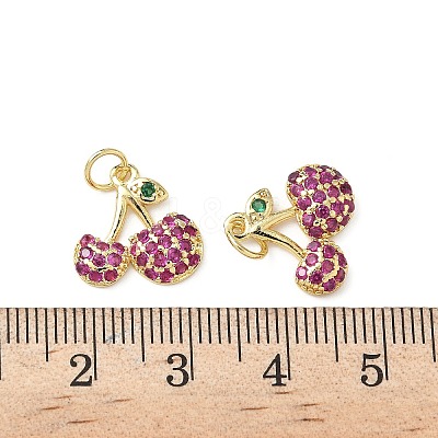 Brass Micro Pave Cubic Zirconia Pendants KK-L243-02G-02-1