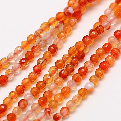 Natural Carnelian Bead Strands G-A129-2mm-02-1