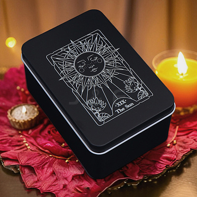 Iron Tarot Card Collection Boxes CON-WH20021-002A-1