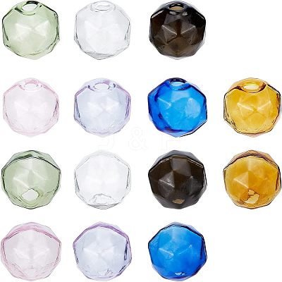 14Pcs 7 Colors Blown Glass Wishing Bottle Bubble Vial GLAA-NB0001-45-1