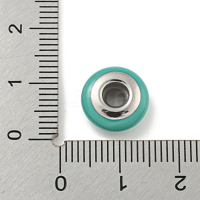 304 Stainless Steel Enamel European Beads STAS-U005-01C-P-1