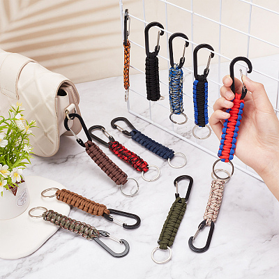12pcs 12 colors Aluminum Rock Climbing Carabiners KEYC-CP0001-03-1