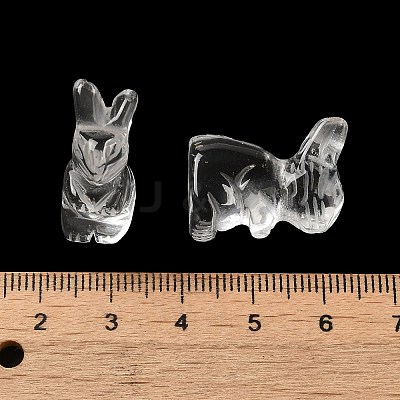 Synthetic Quartz Crystal Rabbit Figurines DJEW-Z006-01-1