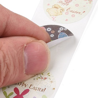 8 Patterns Easter Theme Self Adhesive Paper Sticker Rolls X1-DIY-C060-03Q-1