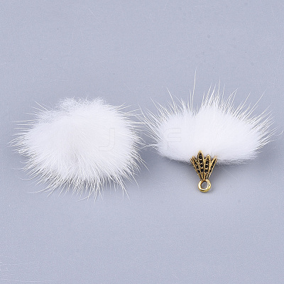 Faux Mink Fur Tassel Pendant Decorations FIND-S300-37X-1