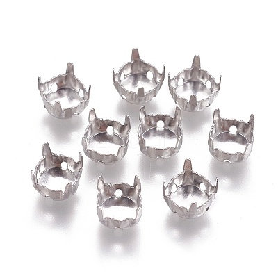Non-Tarnish 316 Surgical Stainless Steel Sew on Prong Settings X-STAS-E470-01A-P-1