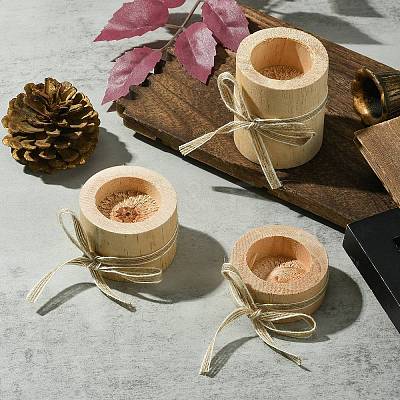 Wood Candle Holder DJEW-CJC0002-02-1