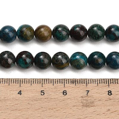 Natural Chrysocolla Beads Strands G-G475-A03-8mm-1