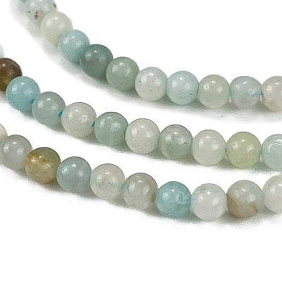 Natural Flower Amazonite Beads Strands G-M438-A08-01-1