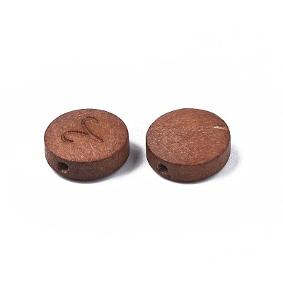 Laser Engraved Wood Beads WOOD-S053-53J-1
