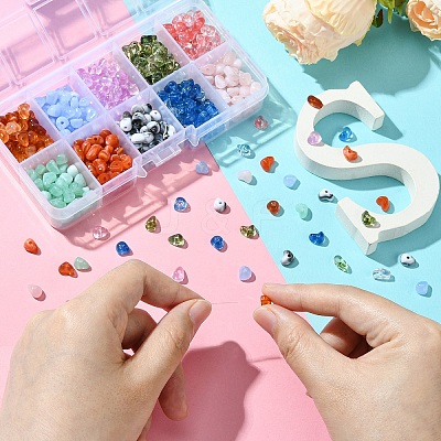 590Pcs 10 Colors Transparent Acrylic Beads OACR-YW0001-91-1