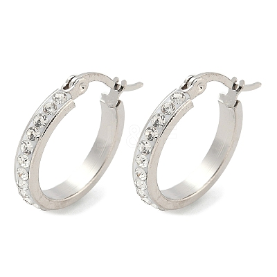 304 Stainless Steel Hoop Earrings EJEW-N0031-11P-1