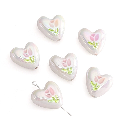 2Pcs UV Platings Acrylic Beads PW-WG22008-01-1