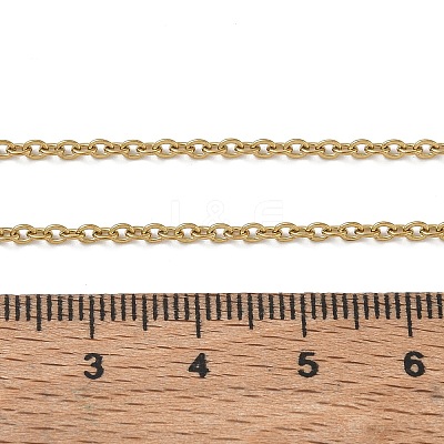 2MM 304 Stainless Steel Cable Chain Necklaces for Women SA-CBACA62-05G-1
