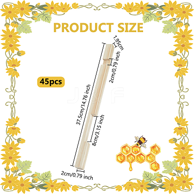 Wood Beeswax Entrance Protector for Beekeeping AJEW-WH0481-142-1