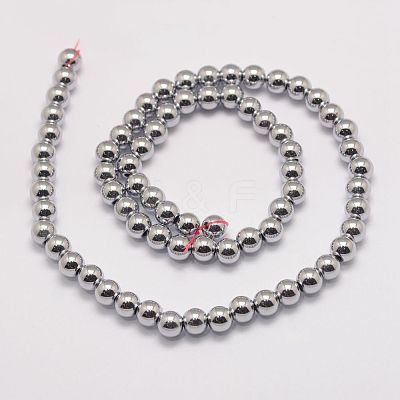 Grade AA Magnetic Synthetic Hematite Bead Strands G-P258-05-10mm-1