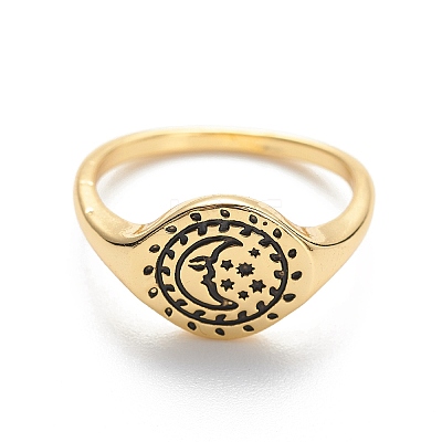 Brass Signet Ring for Women LS-RJEW-E058-01G-03-1