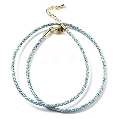 Polyester Cord Braided Necklace Makings MAK-L043-03G-02-1