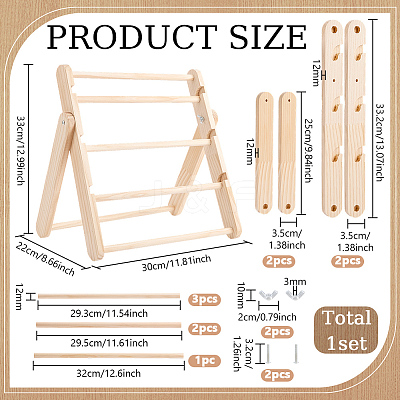 4-Tier Wooden Bracelet Organizer Display Riser Stands ODIS-WH0043-263B-1