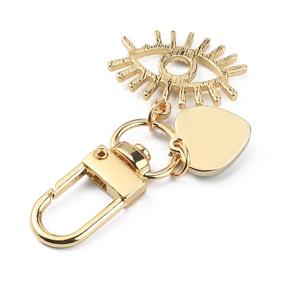 Evil Eye Resin Pendant Decorations for Women KEYC-WH0032-24A-1