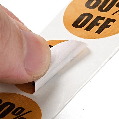 Percent Off Round Roll Stickers DIY-D078-05-1