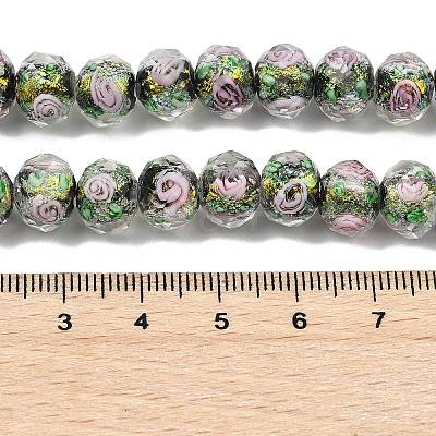 Handmade Foil Lampwork Beads Strands FOIL-S136-001A-1