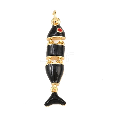 Brass Enamel Pendants KK-P339-24G-02-1