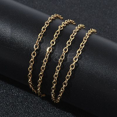 1.5MM 304 Stainless Steel Cable Chain Necklaces for Women SA-CBACA62-02G-1