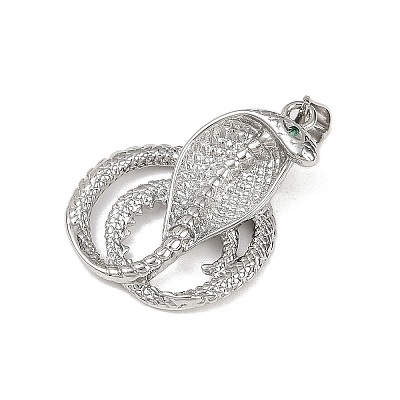Brass Micro Pave Cubic Zirconia Pendants KK-R230-04P-1