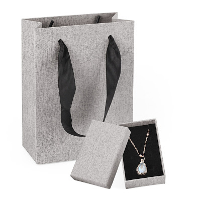 4Pcs Rectangle Paper Jewelry Display Cases CON-TA0001-39B-02-1