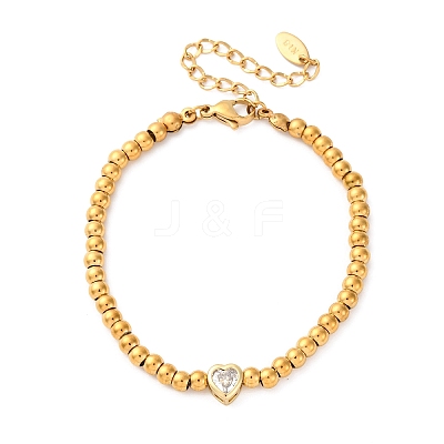 304 Stainless Steel Beads Bracelets BJEW-R027-03G-1