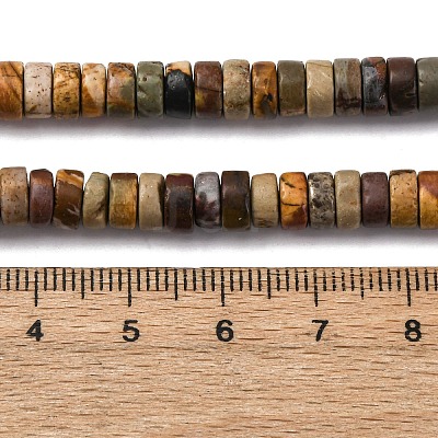 Natural Picasso Jasper/Polychrome Jasper Beads Strands G-L624-I15-3x6mm-1